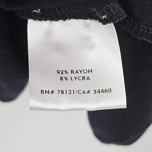 Eileen Fisher Jersey Knit Scoop Neck Tunic Top Black Women’s Size M Minimalist - Picture 6 of 9